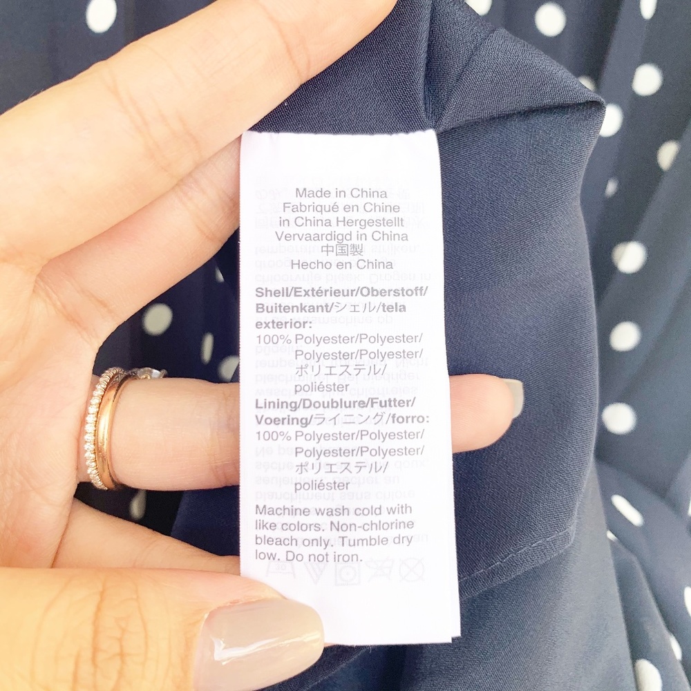 J. Crew Navy Polka Dot Midi Dress - Picture 4 of 7